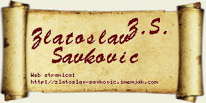 Zlatoslav Savković vizit kartica